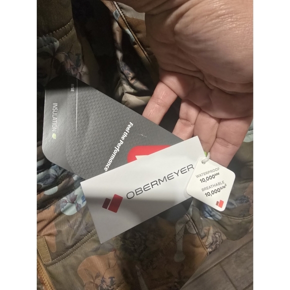 Obermeyer Tuscany Vintage Camo Floral Coat Jacket Womens 12 Large New - Picture 10 of 13